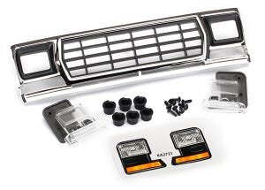 Grille Ford Bronco/ grille retainers (6)/ headlight housing (2)/ lens (2)/ 2.6x8 BCS (6)/ 2.5x6 BCS (2) (fits #8010 body)