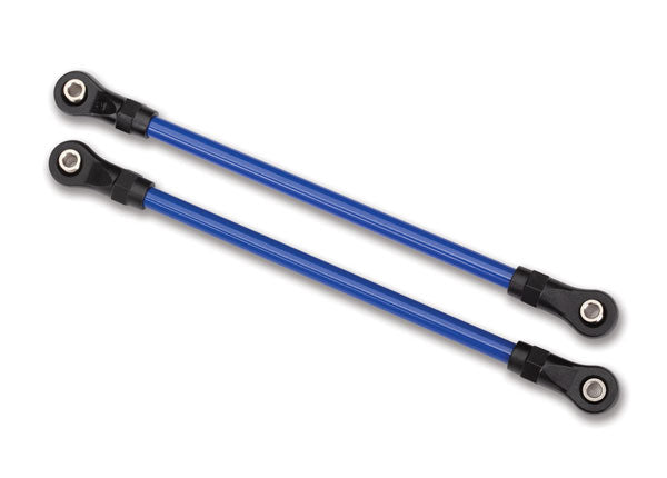 Suspension links rear lower blue (2) (5x115mm powder coated steel) (assembled with hollow balls) (for use with #8140X TRX-4 Long Arm Lift Kit)