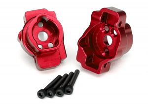 Discontinued - Portal drive axle mount rear 6061-T6 aluminum (red-anodized) (left and right)/ 2.5x16 CS (4)