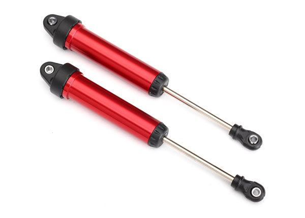 Shocks GTR 134mm aluminum (red-anodized) (fully assembled w/o springs) (front no threads) (2)