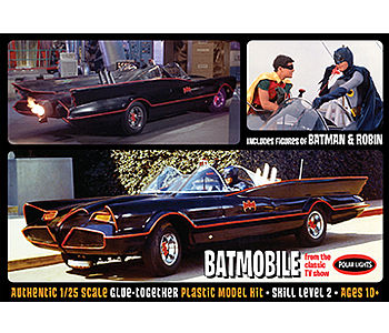 POL920/12 1/25 1966 Batmobile w/Batman/Robin Figures