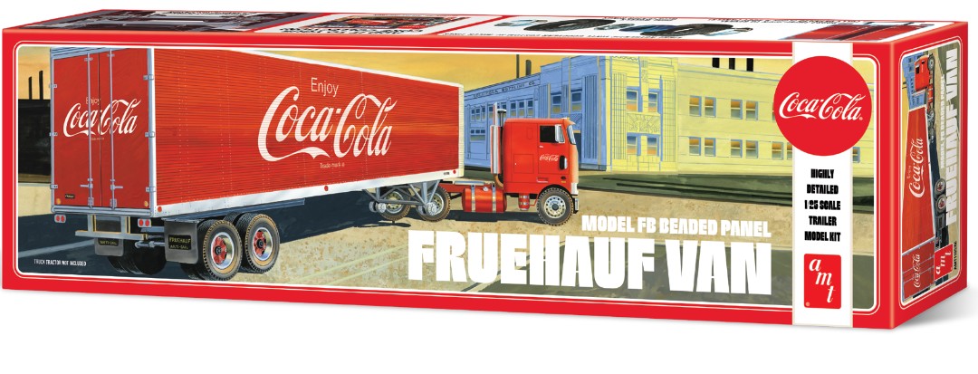 AMT1109/06 1/25 Fruehauf Beaded Van Semi Trailer Coca-C