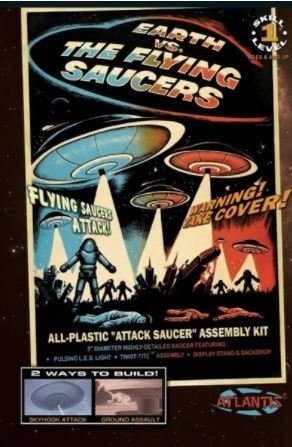Earth vs The Flying Saucers Plastic Model kit with Backdrop