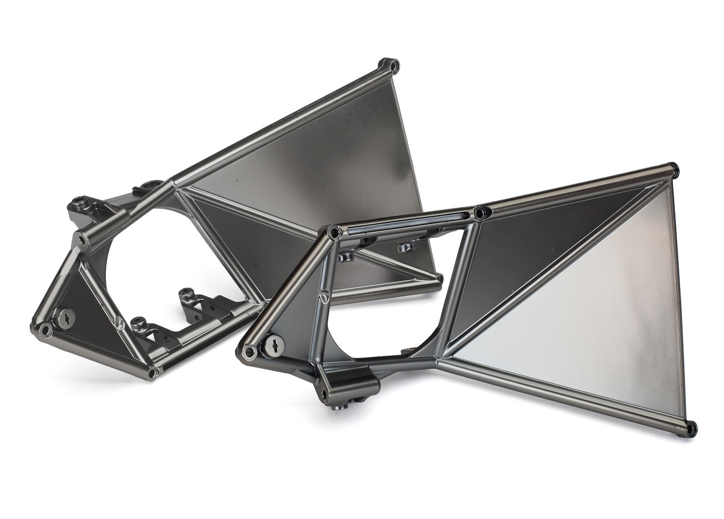 Mounts suspension arm upper (front) (left & right) (satin black chrome-plated)