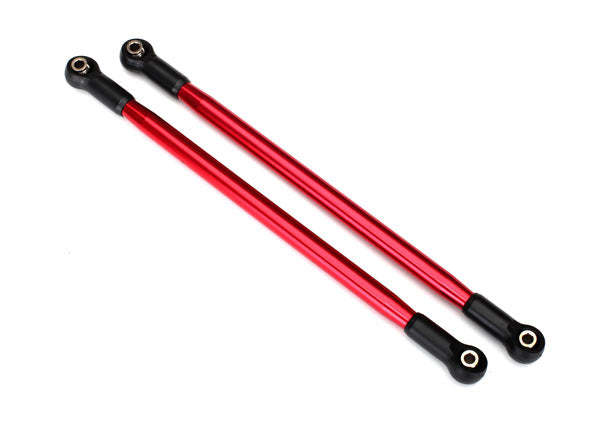 Suspension link rear (upper) (aluminum red-anodized) (10x206mm center to center) (2) (assembled with hollow balls)