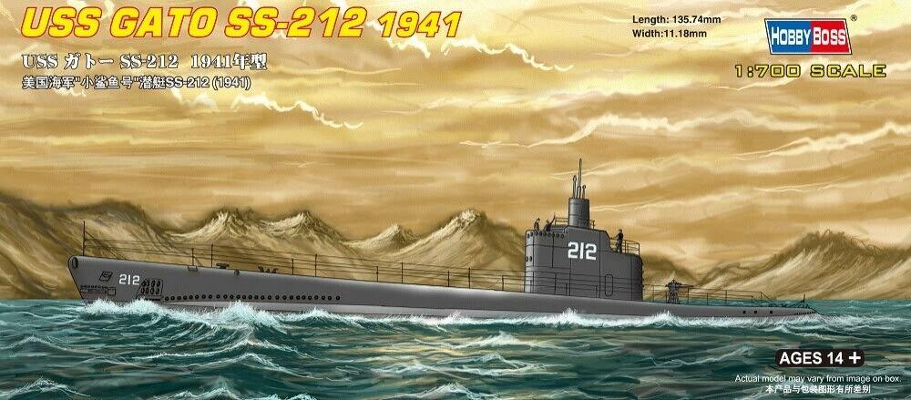 Hobby Boss 87012 USS Submarine Gato SS-212 1941 Model