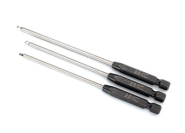 Speed Bit Set hex driver 3-piece ball-end (2.0mm 2.5mm 3.0mm) 1/4" drive