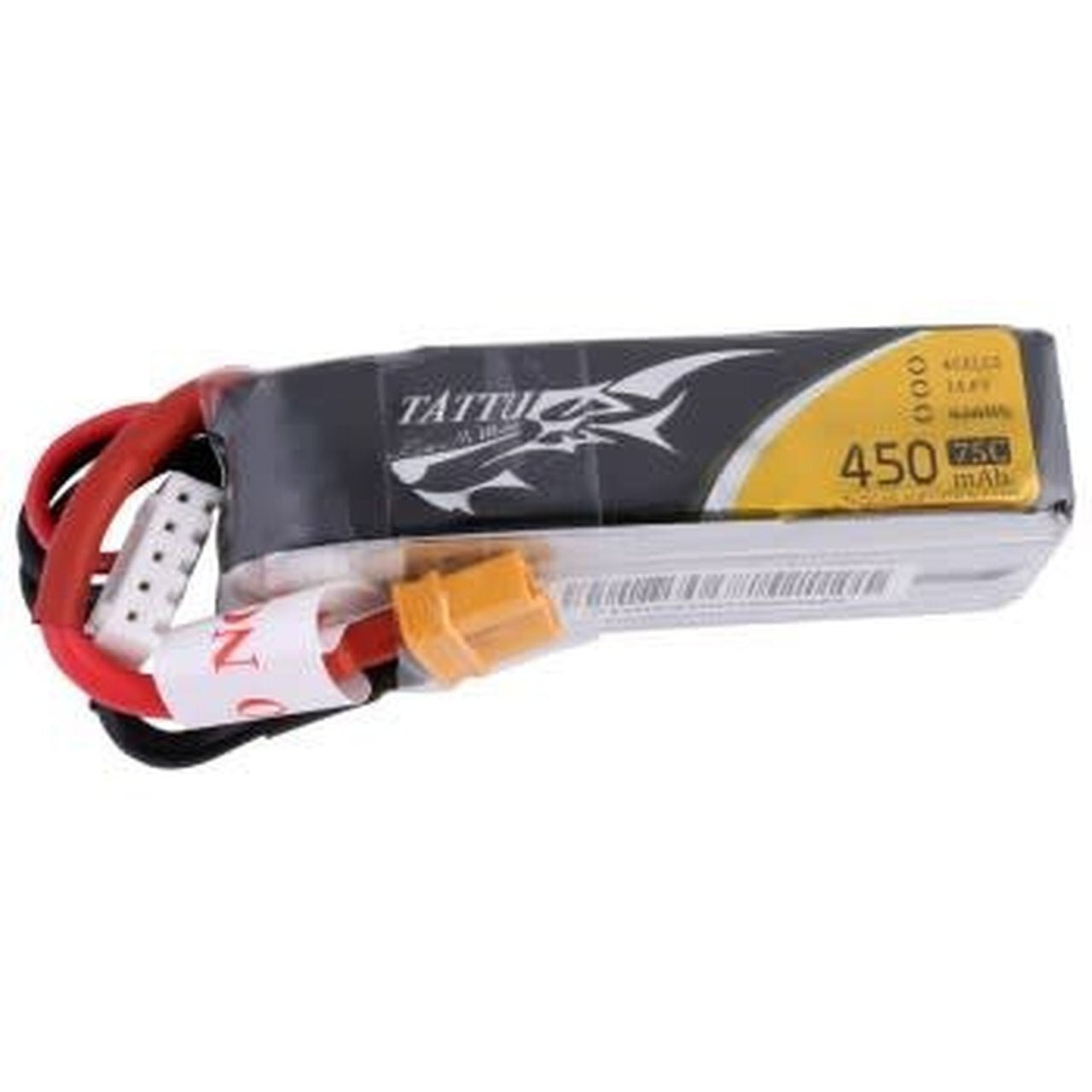 Tattu 450mAh 14.8V 75C 4S1P Lipo Battery Pack with XT30 plug - Long Size for H Frame