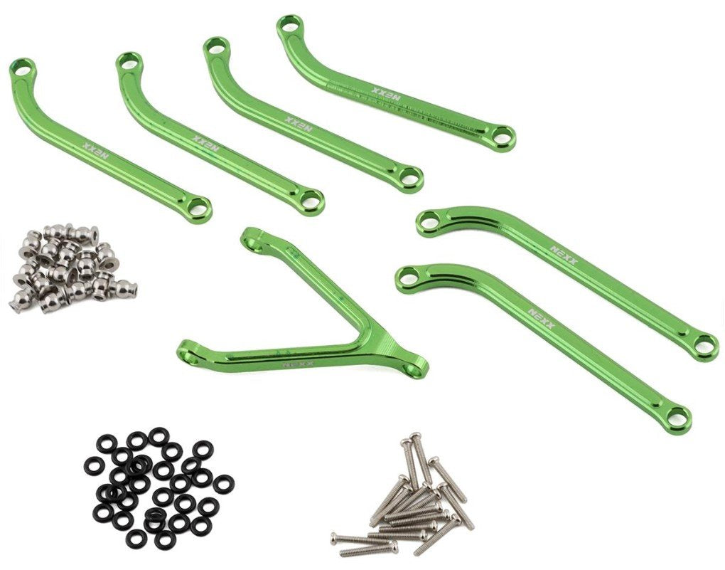 NEXX Racing Axial SCX24 Aluminum High Clearance Link Set (Green)