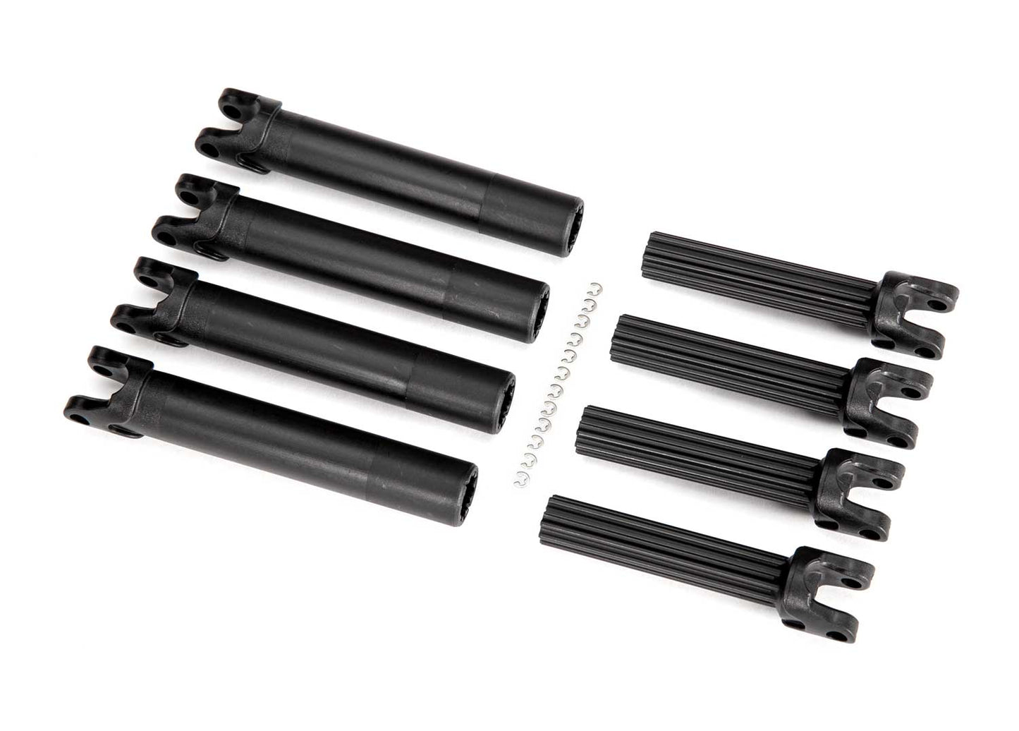 Half shaft set left or right (plastic parts only) (internal splined half shaft/ external splined half shaft) (4 assemblies) (for use with #8995 WideMaxx suspension kit)