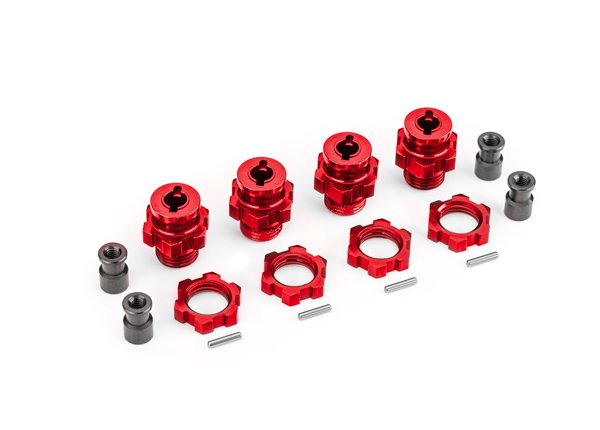 17MM WHEEL HUB/NUTS HD RED