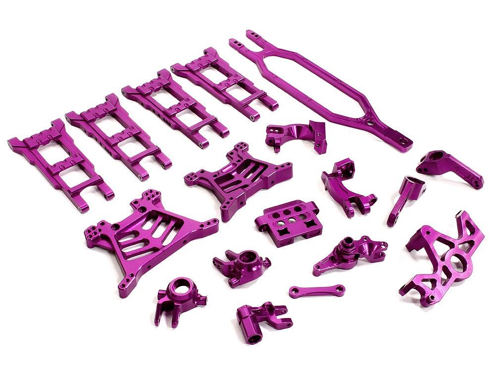 Billet Machined T3 Complete Conversion Kit for 1/10 Slash 4X4 (non-LCG) T8713PURPLE