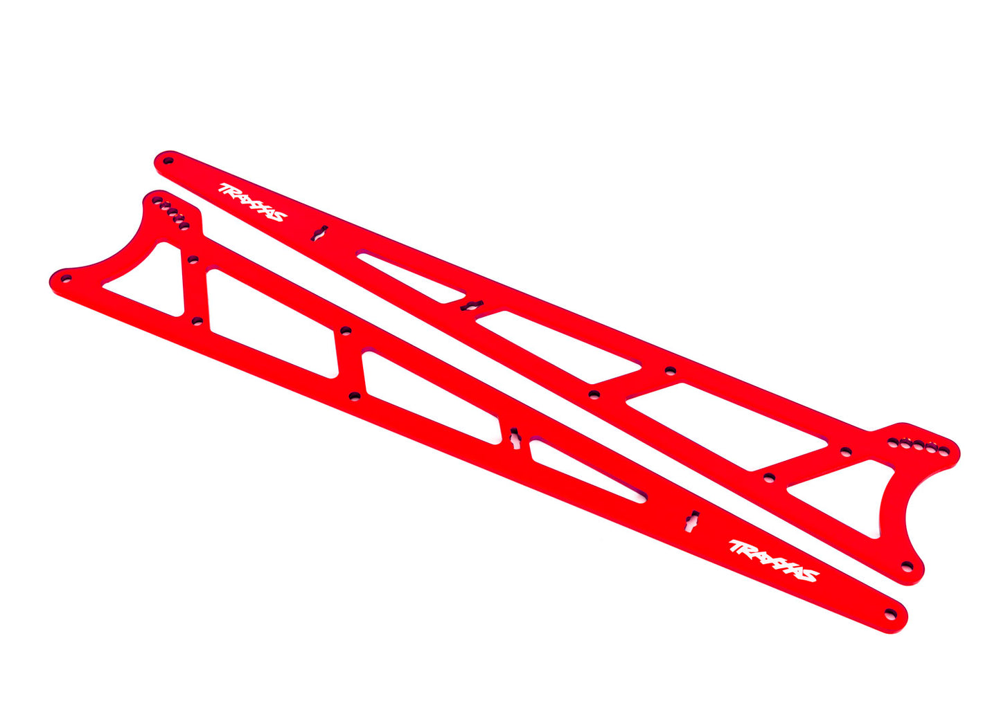 Side plates wheelie bar red (aluminum) (2)