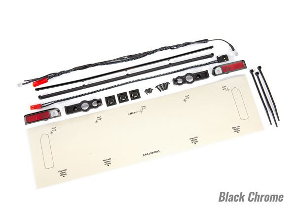 LED LIGHTS/TAIL LIGHTS RED BLK CHROME TRIM