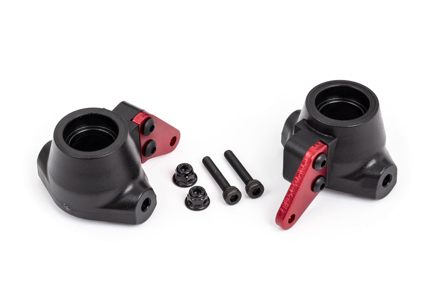 STEERING BLOCK ARMS ALUM RED