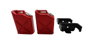 Apex RC Products 1/10 RC Rock Crawler Scale Red Jerry Gas Can Jug - 2 Pack #4052