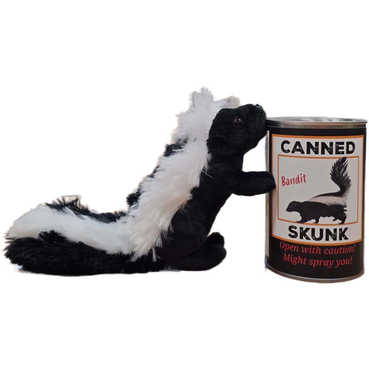 Canned Skunk - Stuffed Animal Plush W/Jokes