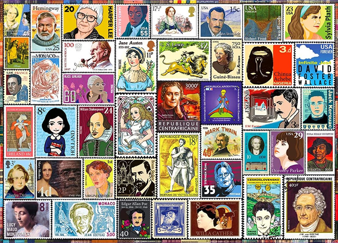 1000 Piece Author Stamps Puzzle