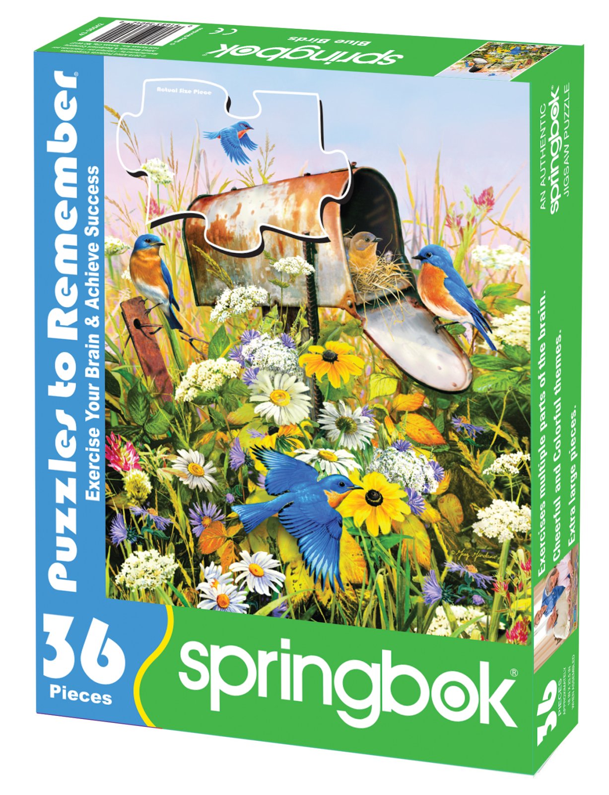Blue Birds (36 pc) Puzzles to Remember 36, 60 & 100 Pieces