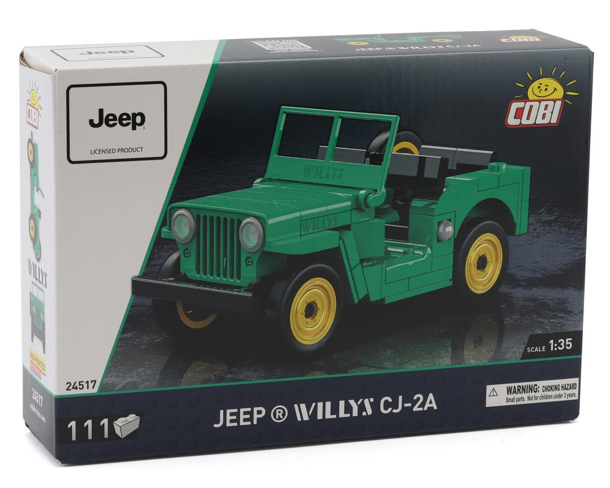 Cobi 1/35 Jeep Willys CJ-2A (Green) Block Model Kit (111 Pieces)