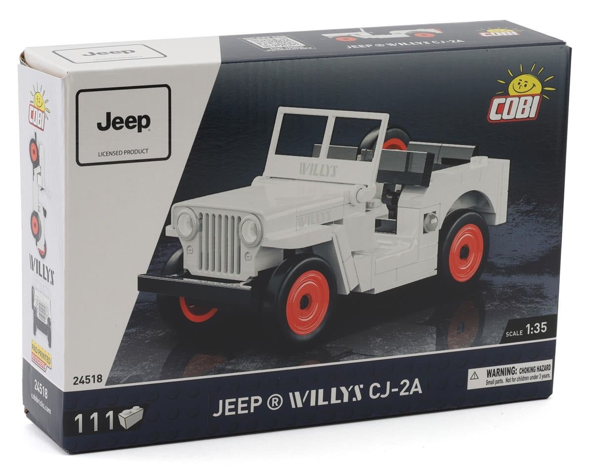Cobi 1/35 Jeep Willys CJ-2A (White) Block Model Kit (111 Pieces)