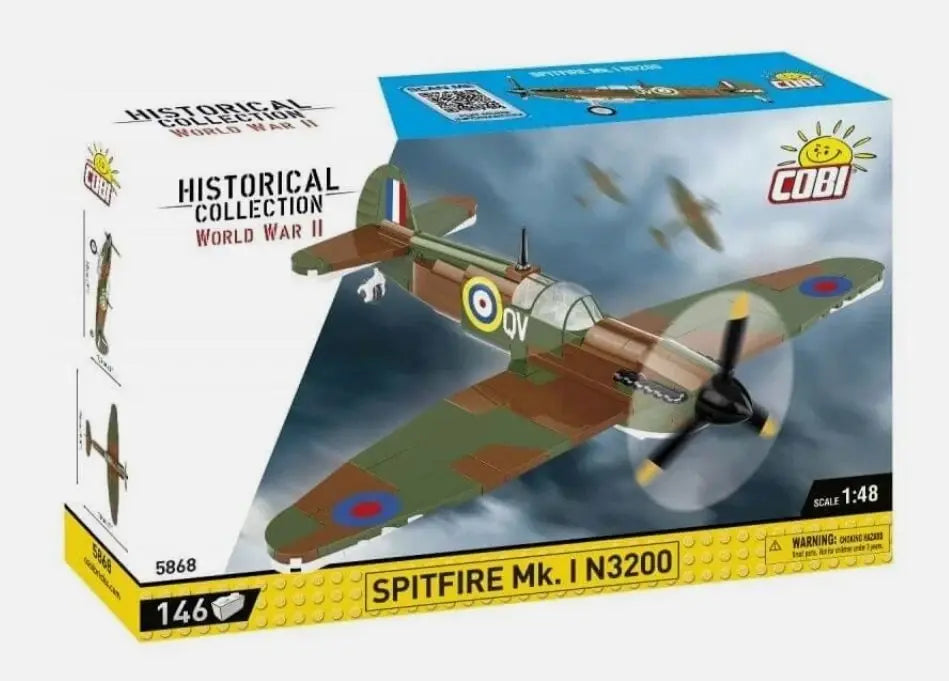 Cobi Historical Collection WWII 1/48 Spitfire MK.I N3200 Model Set (146pcs)