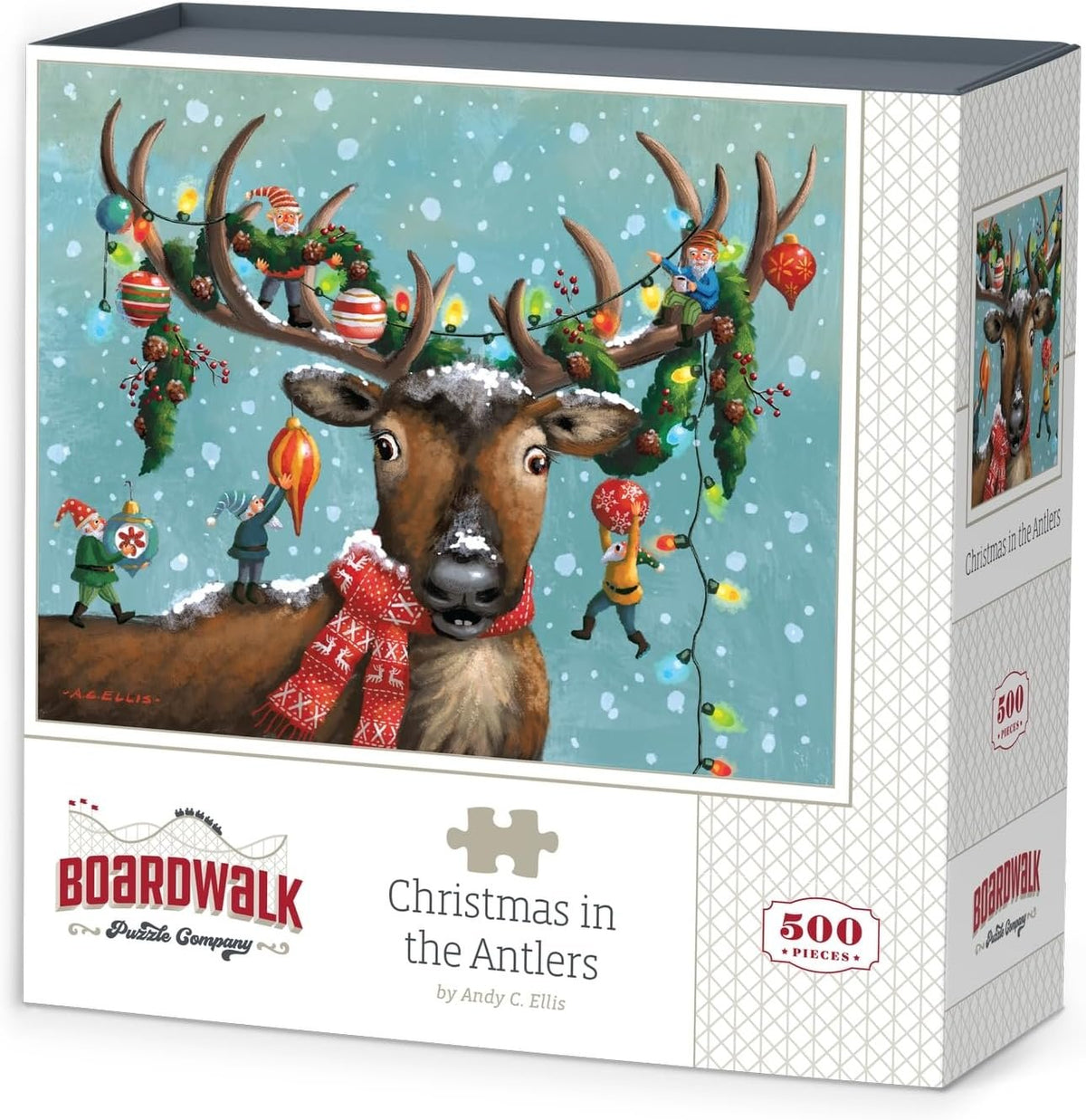 Christmas in Antlers - 500 Piece Puzzle Traditional