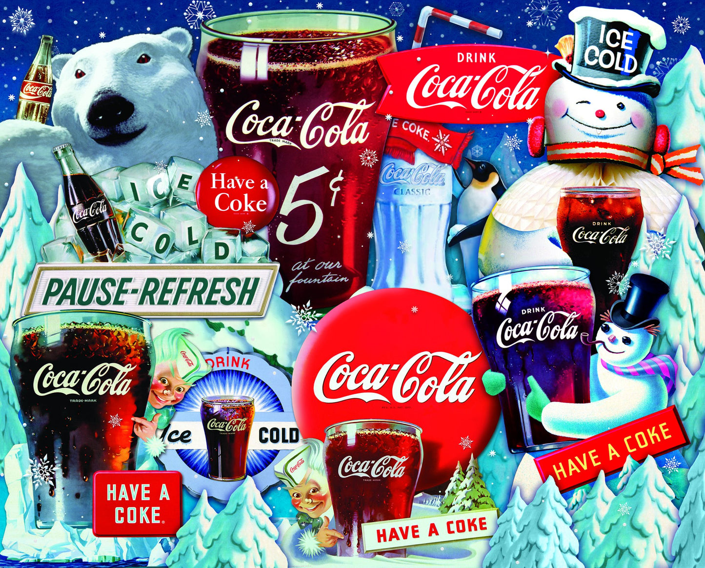 Coca-Cola "Ice Cold Holidays" 1000 Piece Springbok