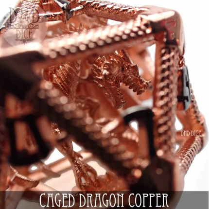 Caged Dragon D20 - - Copper