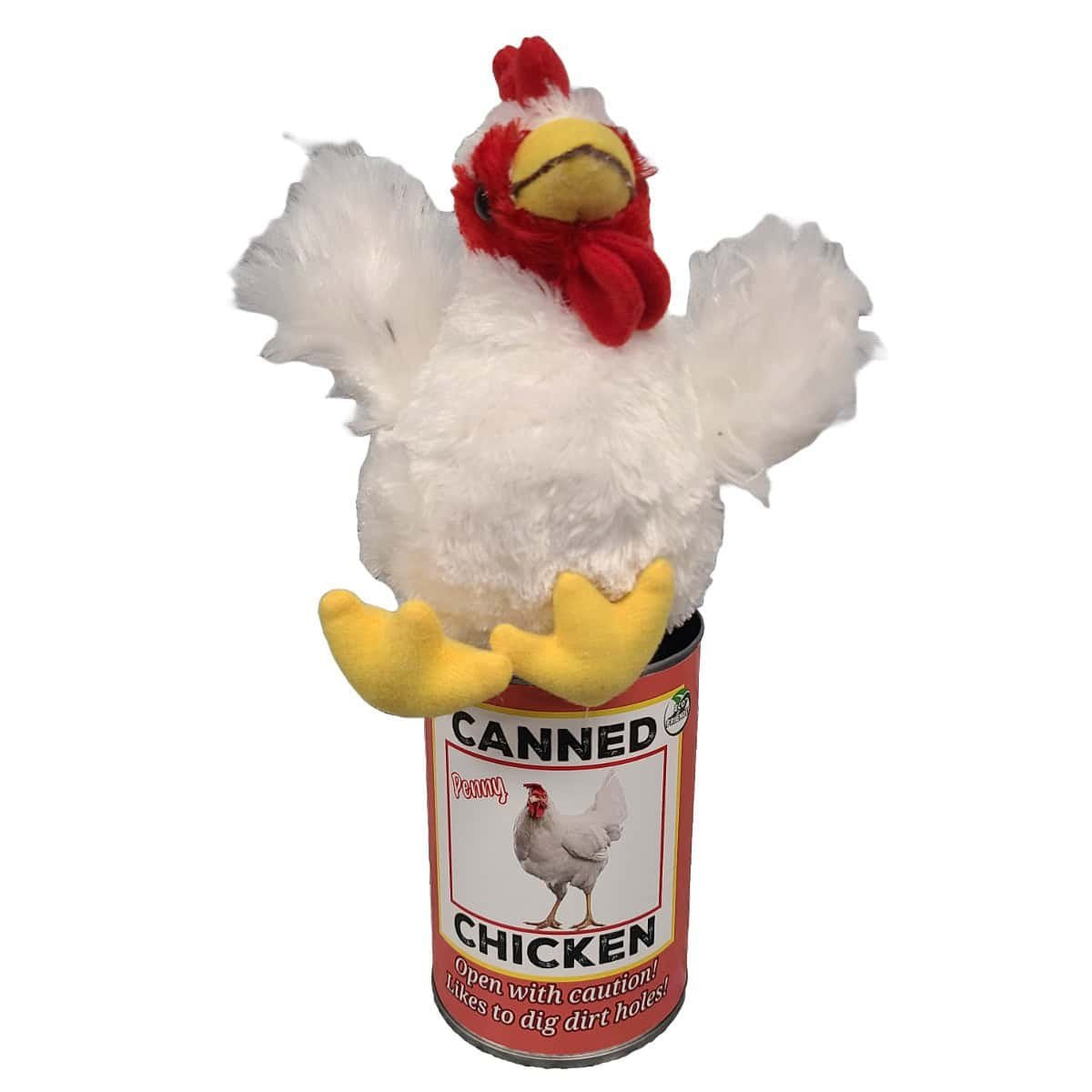 Canned Chicken- Farm Animal Plush w/Jokes- Unique Gift