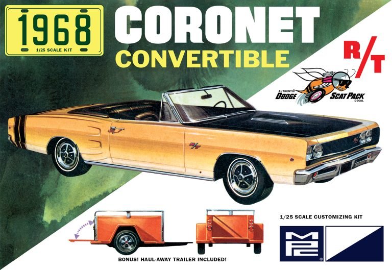1968 Dodge Coronet Convertible w/Trailer 1/25