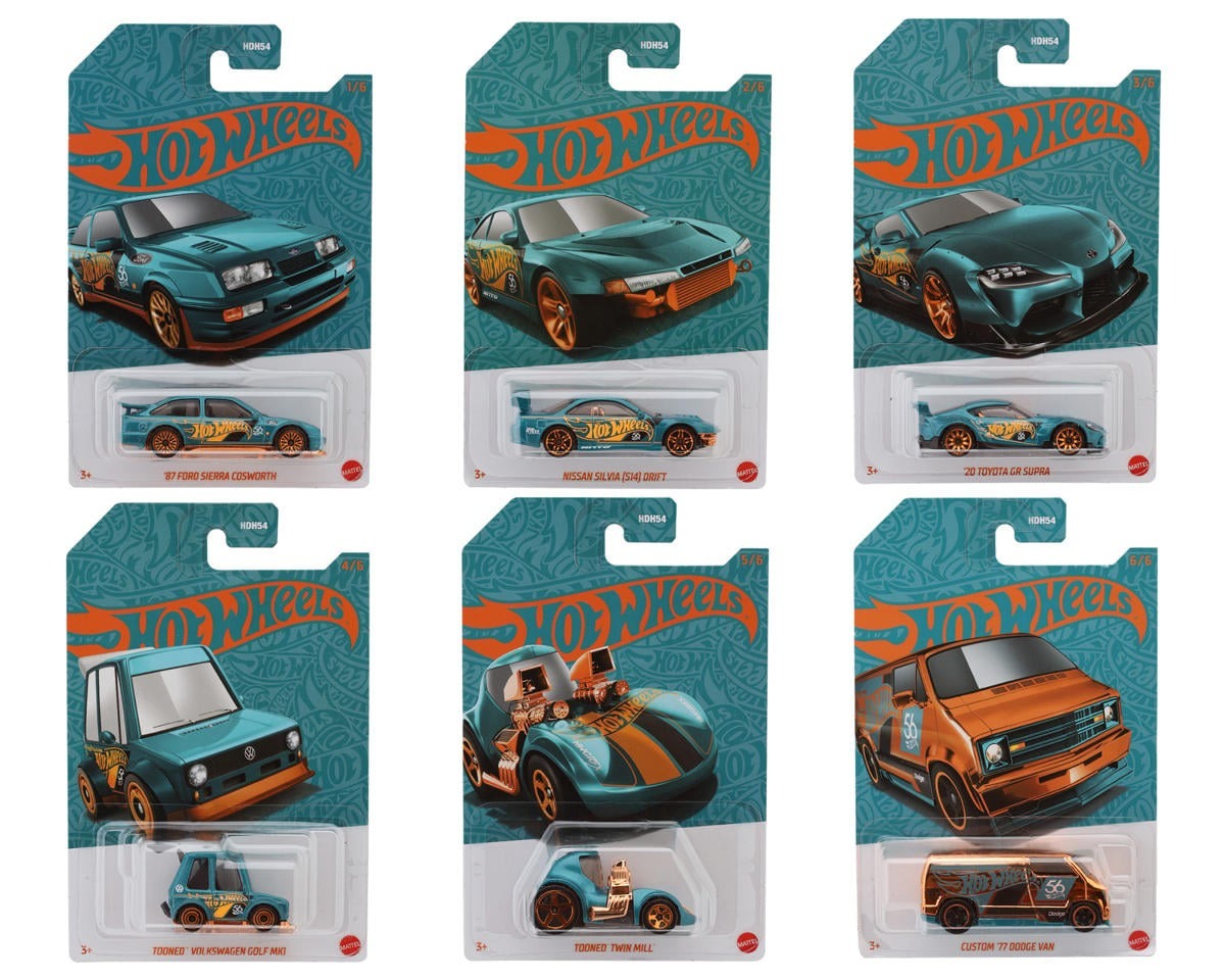 Mattel Hot Wheels Yearly Anniversary Assortment (24) (Randomly Chosen)