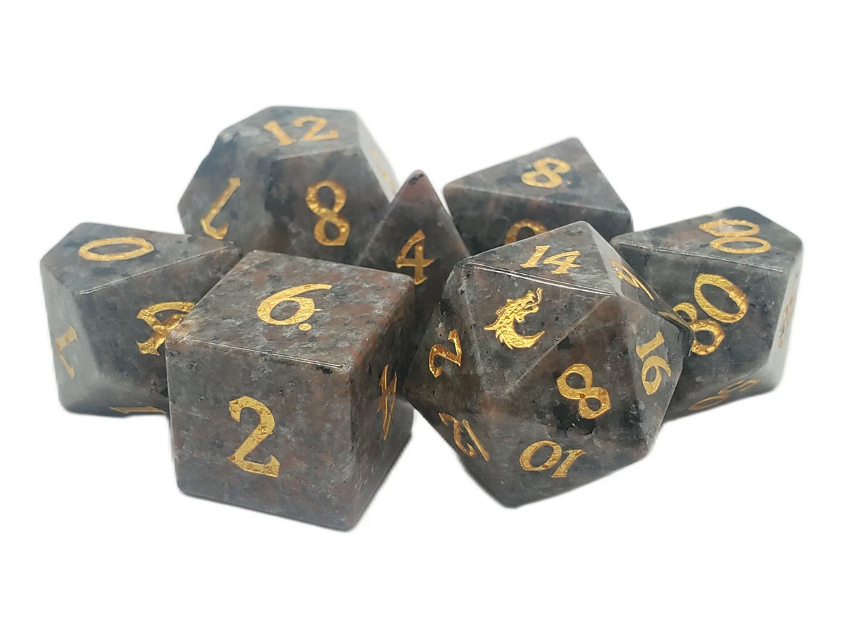 Old School Dice: Gemstone 7-Piece Set - Yooperlite