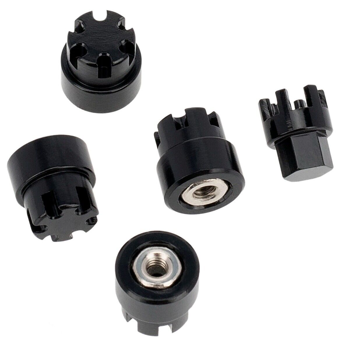 Aluminum M2 Wheel Nuts Cap 1/24 Axial SCX24 Jeep C10 Bronco Black