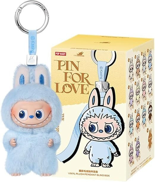 POP MART THE Monster PIN for Love Series Plush Pendant Keychain Mini Labubu Lovebu Single Item Genuine Product
