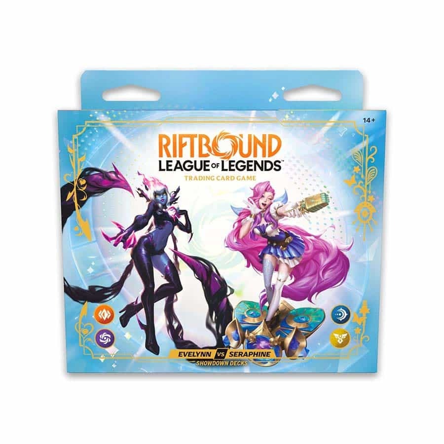RIFTBOUND TCG: LEAGUE OF LEGENDS: SET 5 RADIANCE SHOWDOWN DECKS: EVELYNN VERSUS SERAPHINE