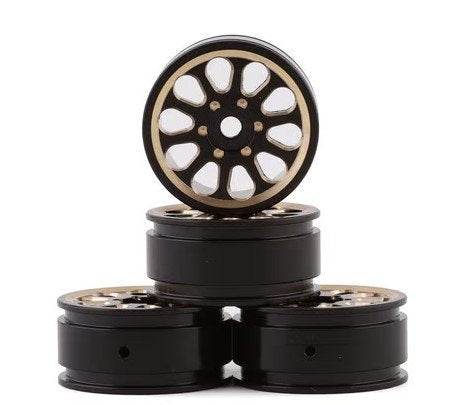 Samix SCX24 Brass 1.0" Wheel Set (Black) (4)