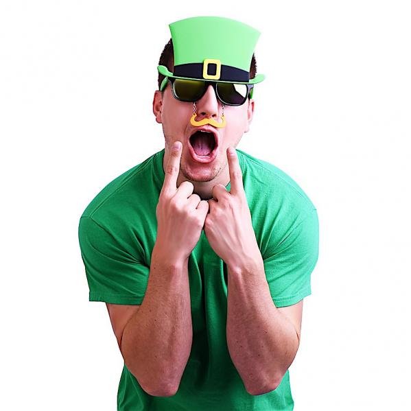 Lucky Leprechaun Sunglasses with Mustache | Sun-Staches