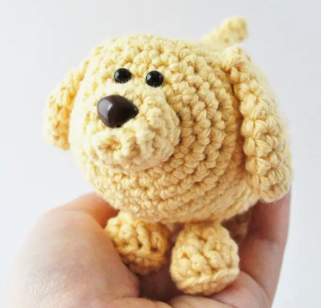 Dog Crochet Kit | Golden yellow