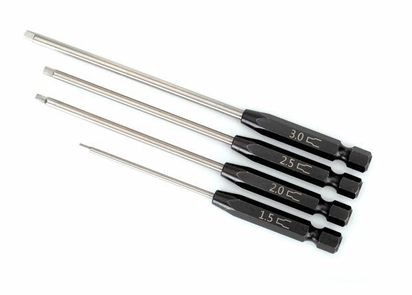Speed Bit Set hex driver 4-piece straight (1.5mm 2.0mm 2.5mm 3.0mm) 1/4" drive