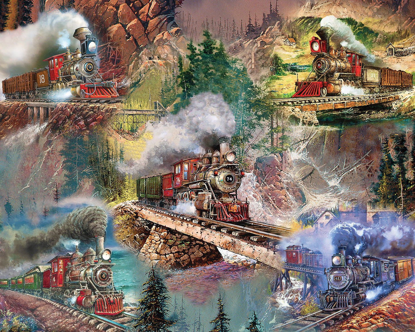 Thrilling Trains 1000 Piece Springbok