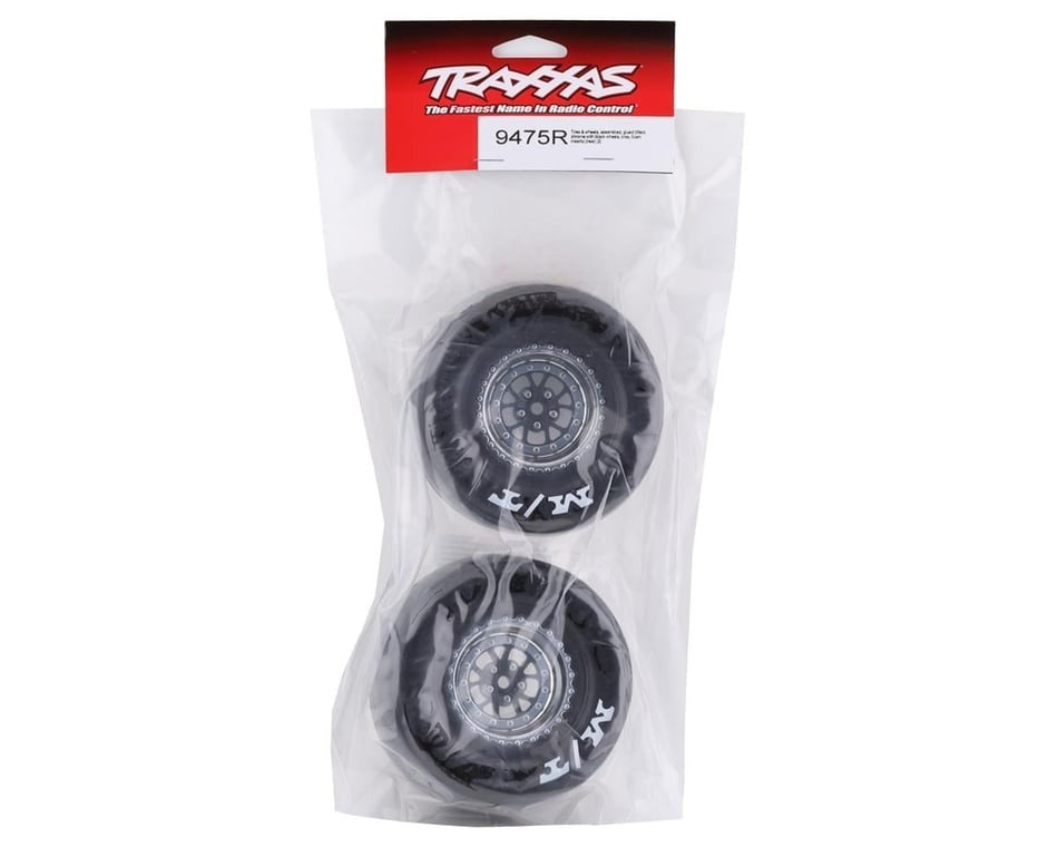 Tires & wheels assembled glued (Weld chrome with black wheels tires foam inserts) (rear) (2)