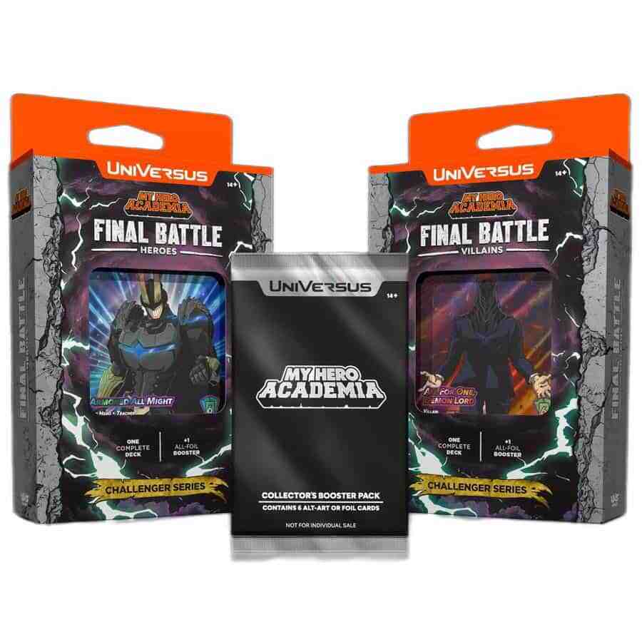 UNIVERSUS CCG: CHALLENGER SERIES: MY HERO ACADEMIA: FINAL BATTLE (4CT DISPLAY ASSORTMENT)