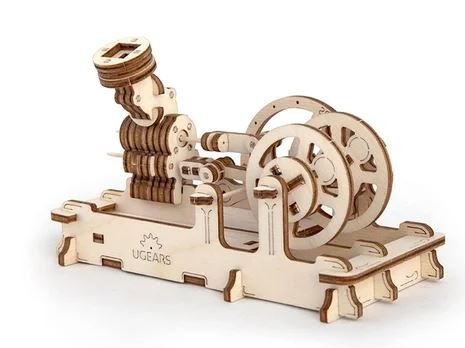 UGears Pneumatic Engine Mechanical Wooden 3D Model