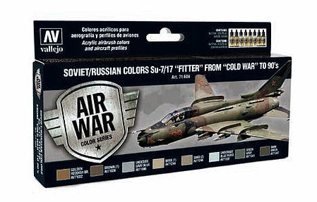 Duplicate Title: 71.604 Soviet/Russian colors Su-7/17 ?Fitter? from ?Cold War? to 90?s - Model Color Air War 17ml 8pc | 28.90 | 71.604 Soviet/Russian colors Su-7/17 ?Fitter? from ?Cold War? to 90?s - Model Color Air War 17ml 8pc