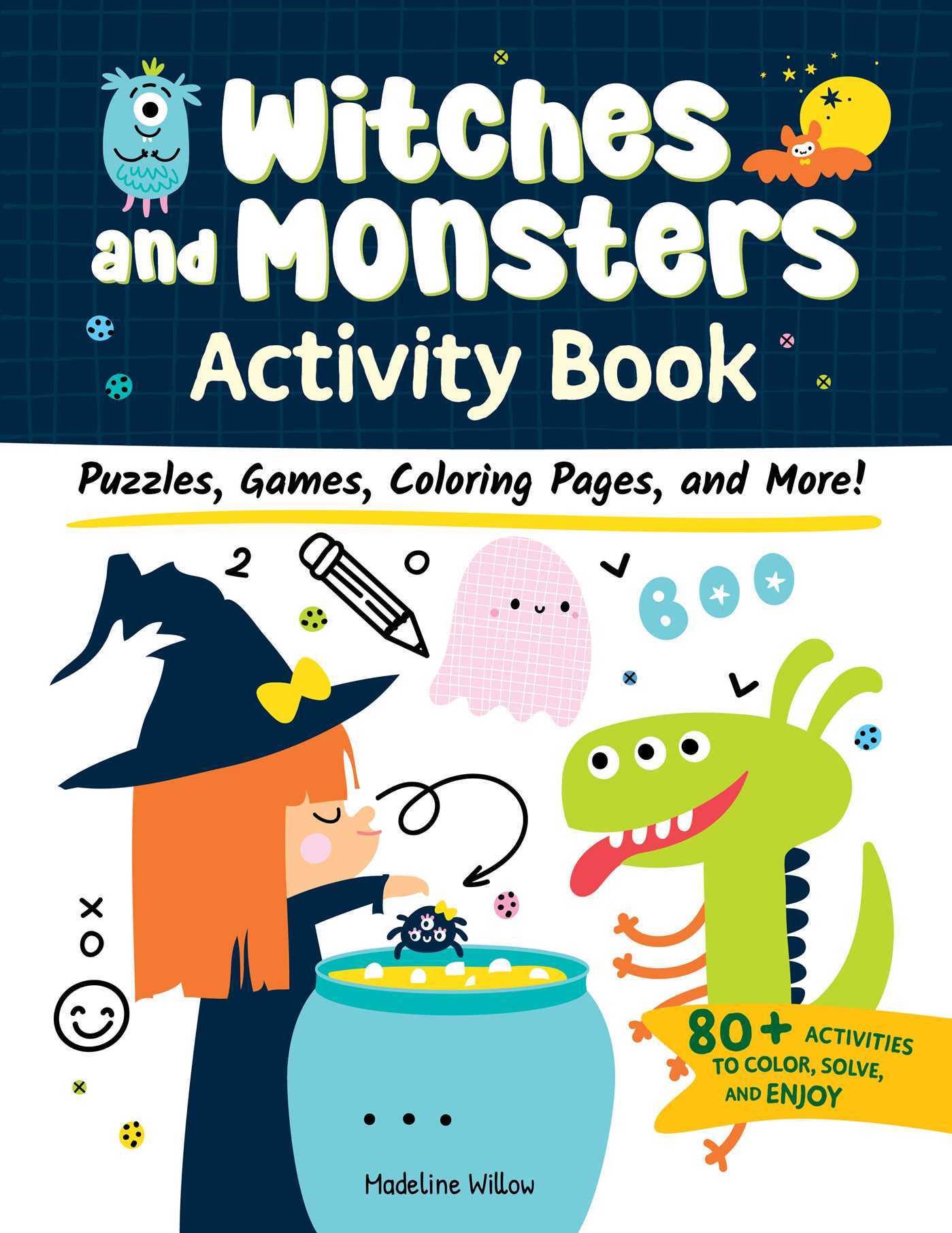 Witches and Monsters Activity Book-Puzzles Coloring & More!