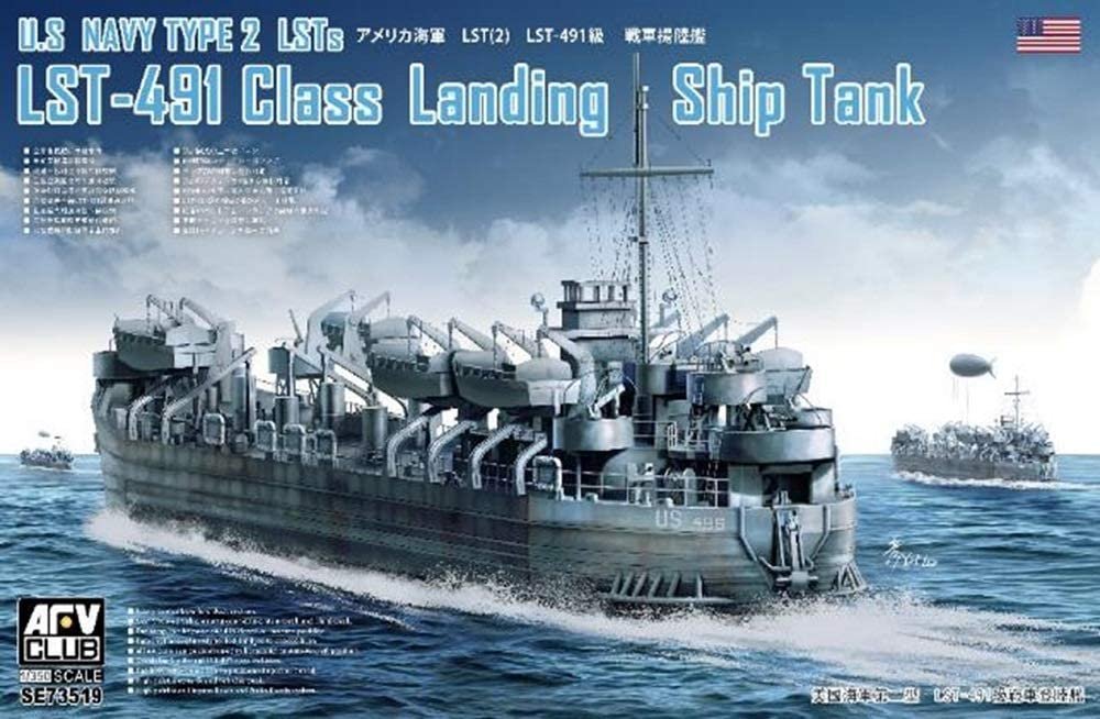 AFV73519 1:350 AFV Club US Navy Type 2 LSTs LST-491 Class Landing Ship Tank