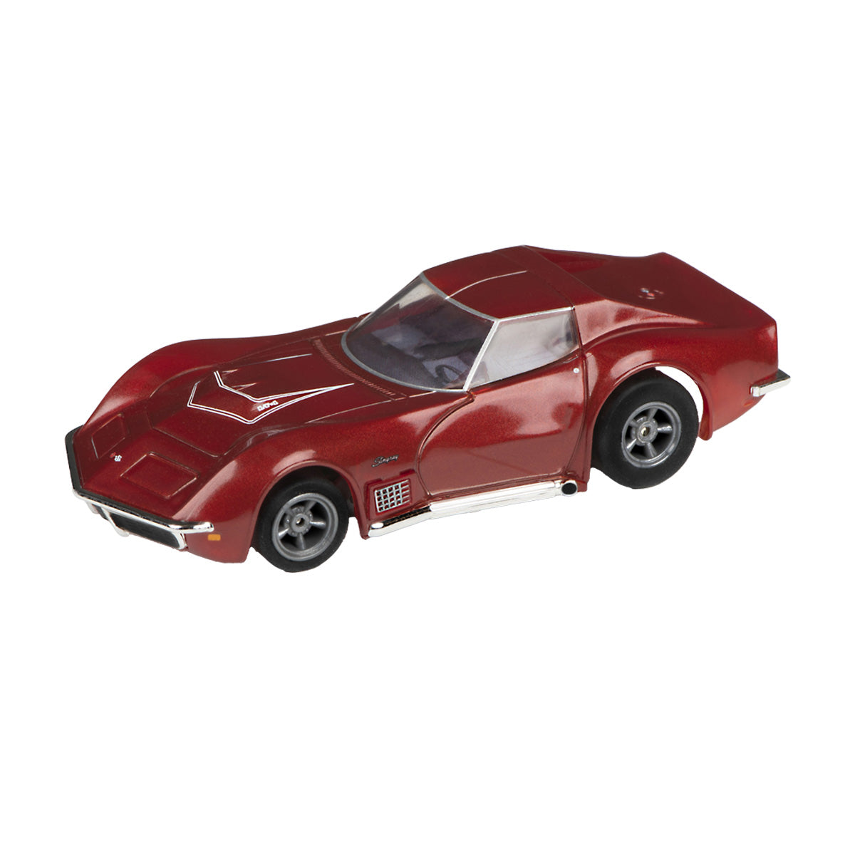 1970 Corvette LT1, Red Metallic, HO Scale Slot Car