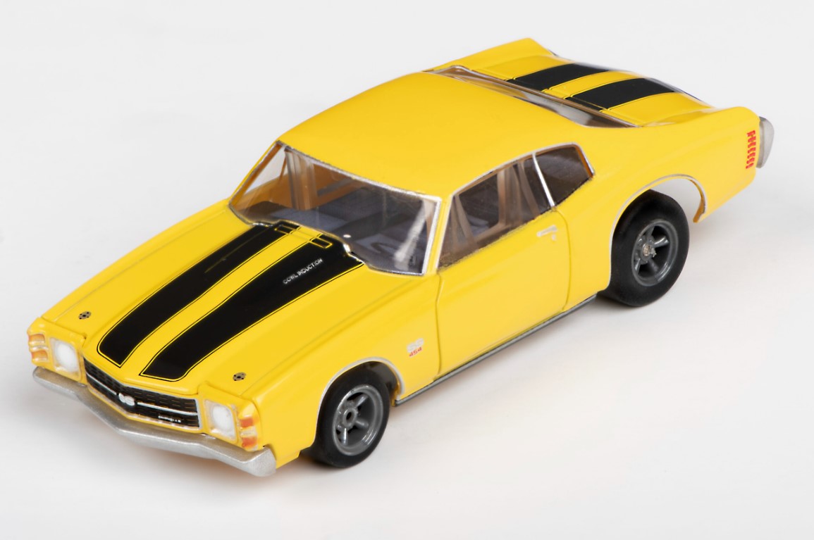 1971 Chevelle 454,Yellow HO Scale Slot Car