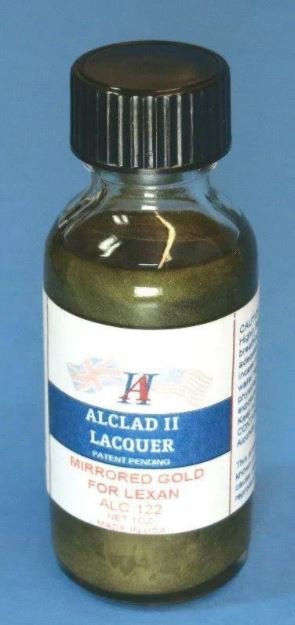 Alclad II 122 Mirrored Gold Lacquer for Lexan 1oz